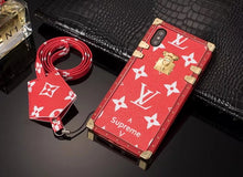 Louis Vuitton Leather Eye Trunk Phone Case For iPhone X