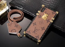 Louis Vuitton Leather Eye Trunk Phone Case For iPhone 7/8 Plus